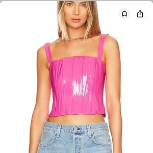 H:ours Ember Corset Top in Pink sz M NWT